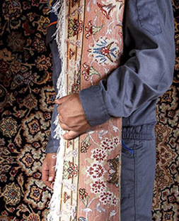قالی لول در قالیشویی اختیاریه